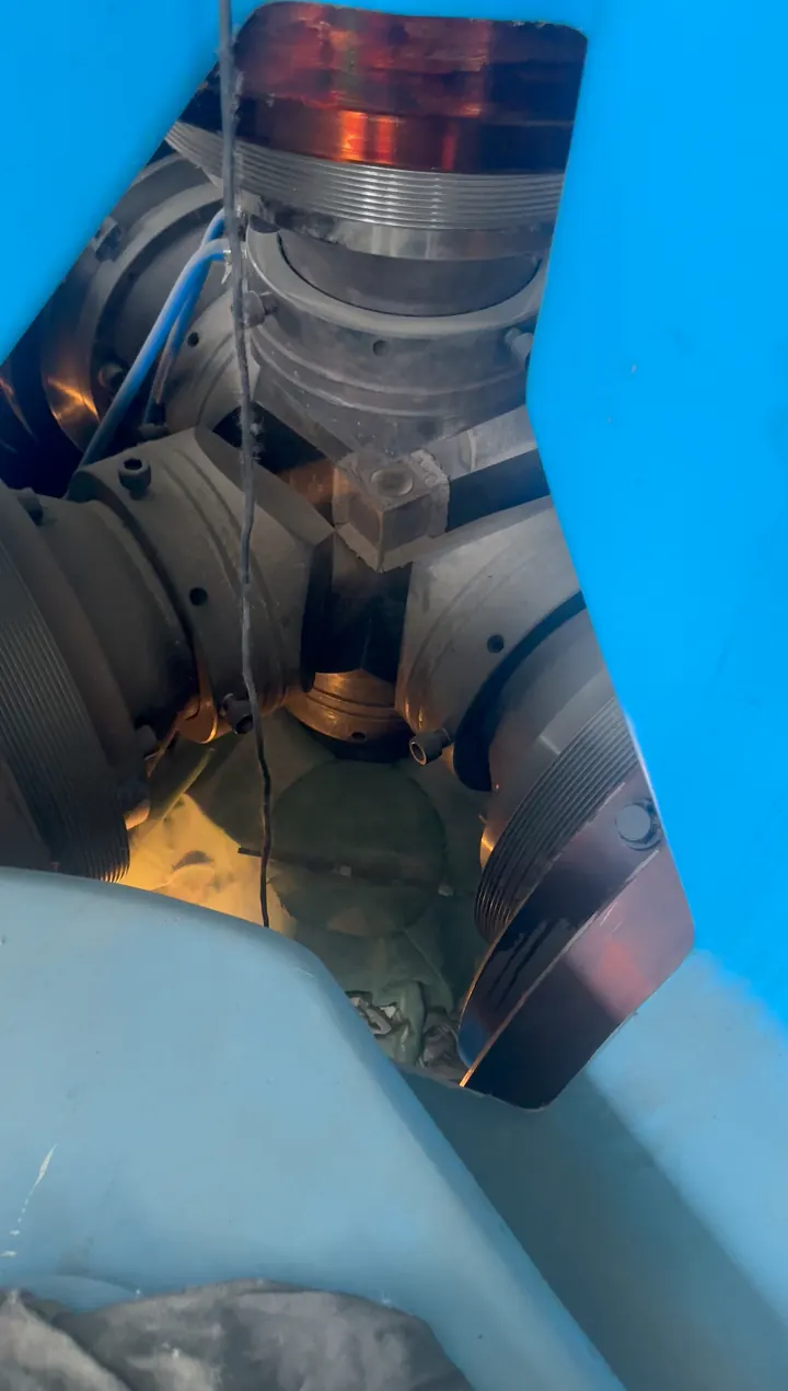 Close-up of machinery used in the production workshop.