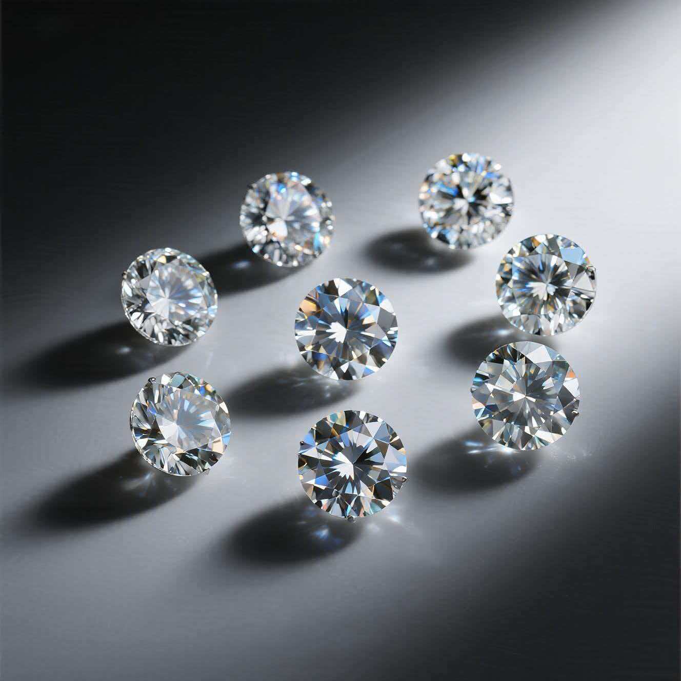 Loose round diamonds