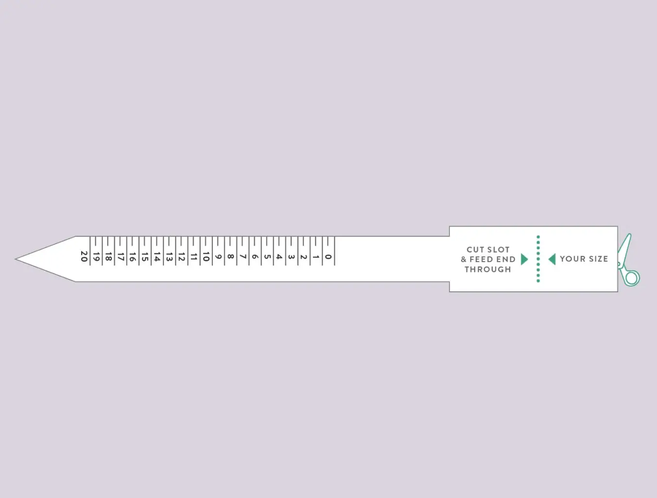 Printable ring sizer guide