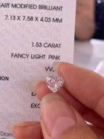 Heart Cut Fancy Light Pink Lab‑Grown Diamond Loose Stone | Multiple Sizes Available, Make Into Finished Fine Jewelry