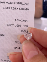 Heart Cut Fancy Light Pink Lab‑Grown Diamond Loose Stone | Multiple Sizes Available, Make Into Finished Fine Jewelry - Image 3