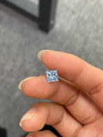Custom Fancy Blue Princess Cut Lab-Grown Diamond Loose Stone – Available in Multiple Sizes, Crafted into Personalized Fine Jewelry