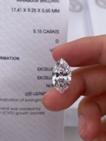 Marquise Cut Lab‑Grown Diamond Loose Stone | Multiple Sizes Available, Make Into Finished Fine Jewelry
